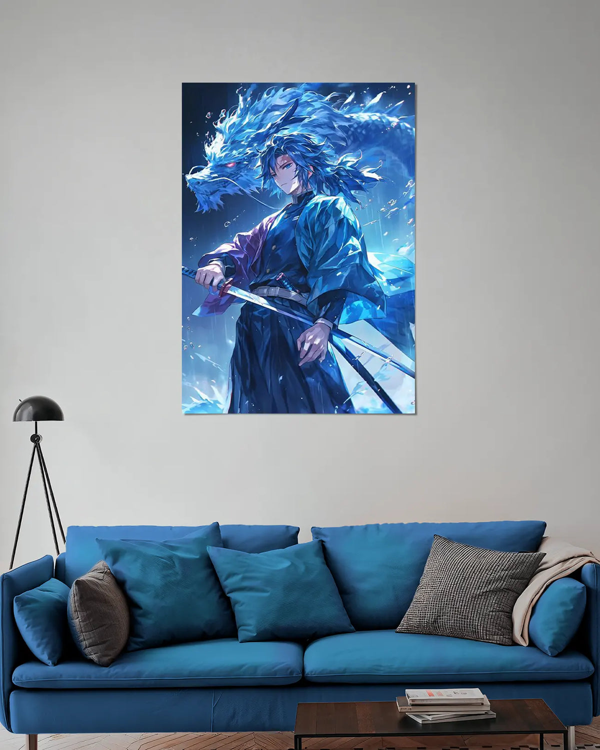 Giyu Tomioka Water Dragon Anime Wall Poster | Demon Slayer Art