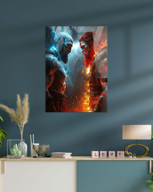 Kratos vs Thor | God of war rangnarok | Metal poster