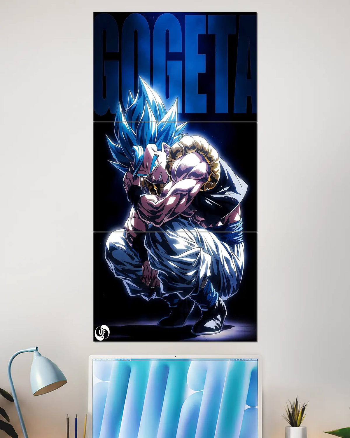 Gogeta Dragon Ball Z Split Wall Poster | Anime Wall Art