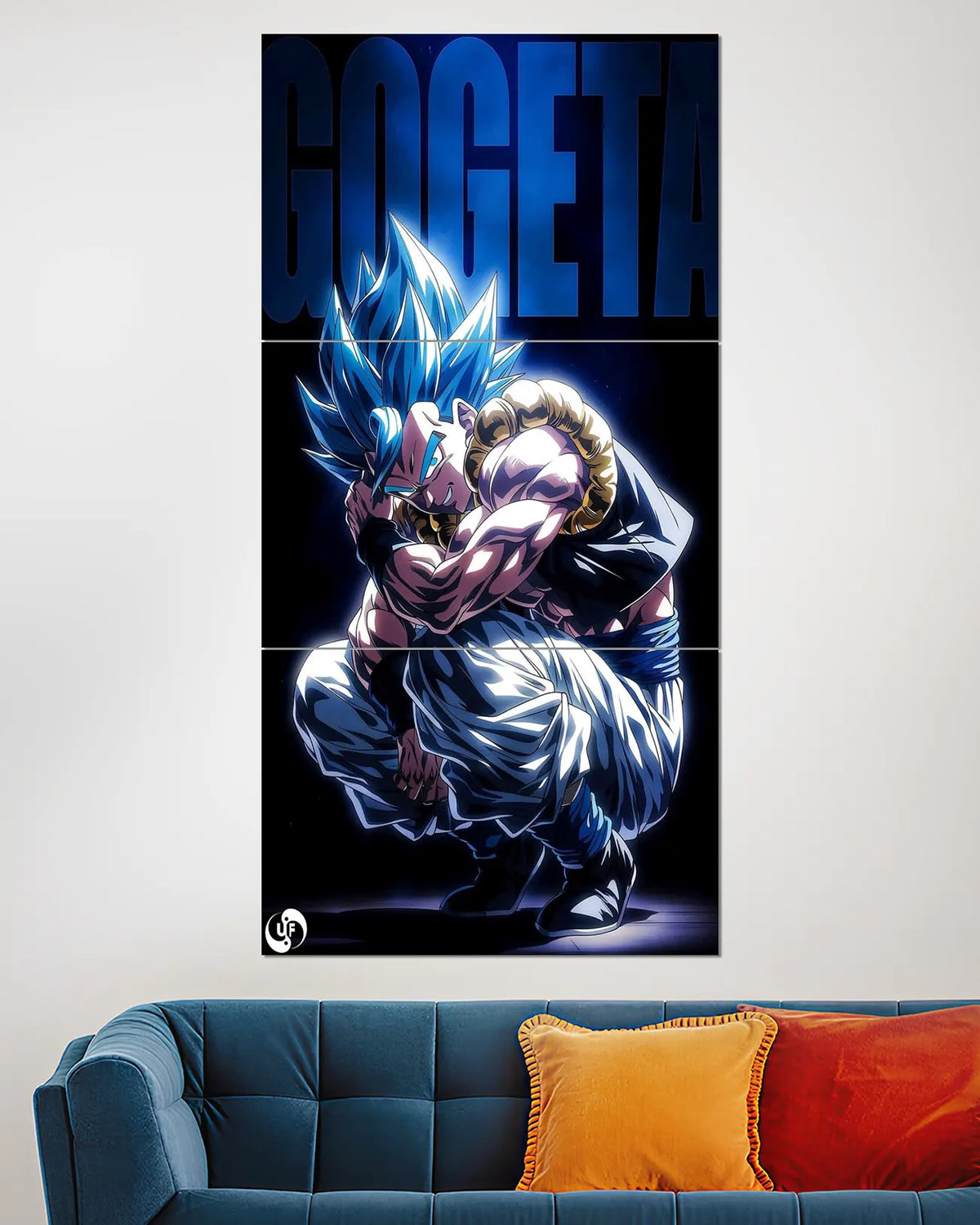 Gogeta Dragon Ball Z Split Wall Poster | Anime Wall Art