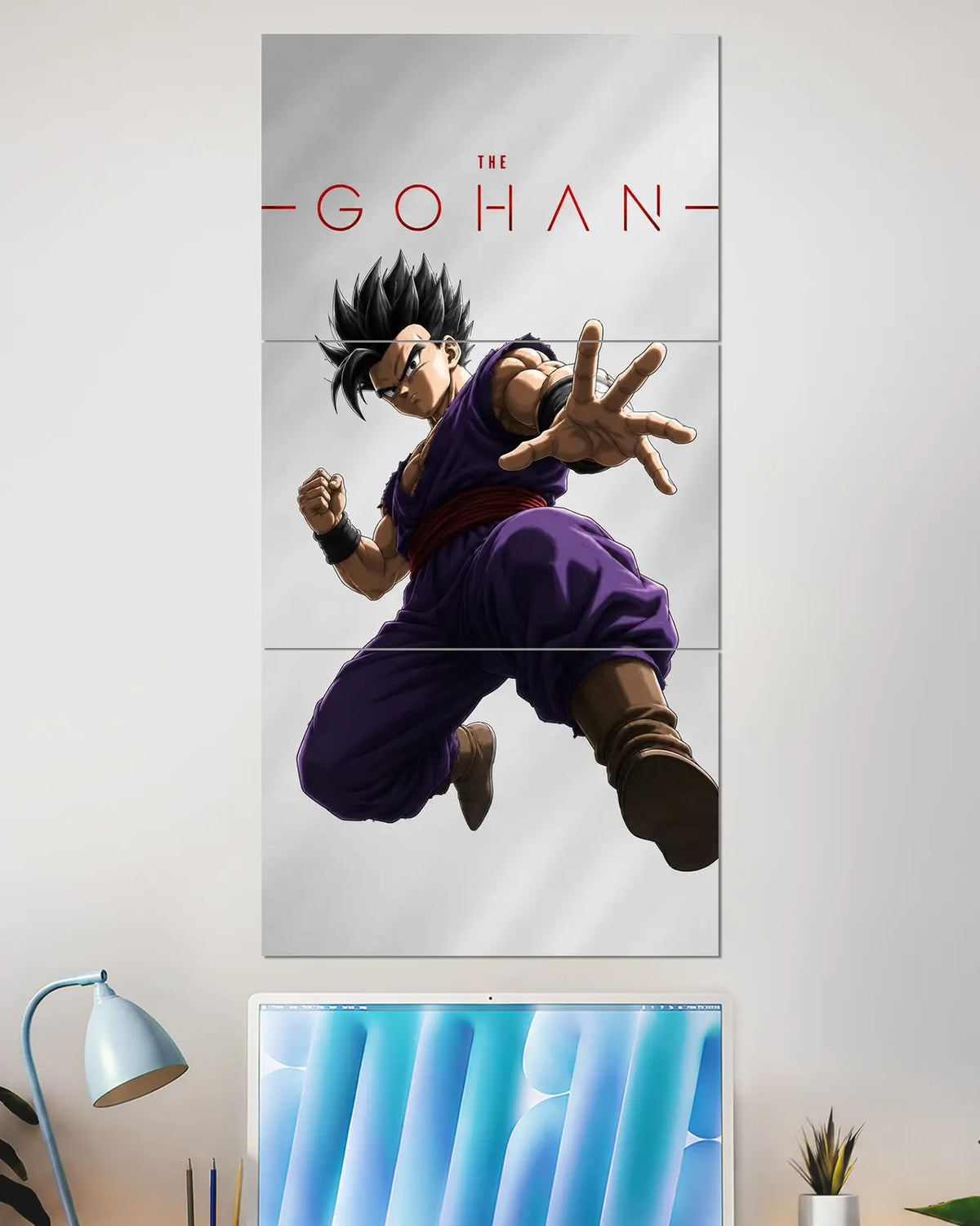 Gohan The Warrior Split Wall Poster | Dragon Ball Anime Art
