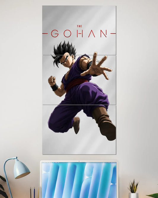 Gohan The Warrior Split Wall Poster | Dragon Ball Anime Art