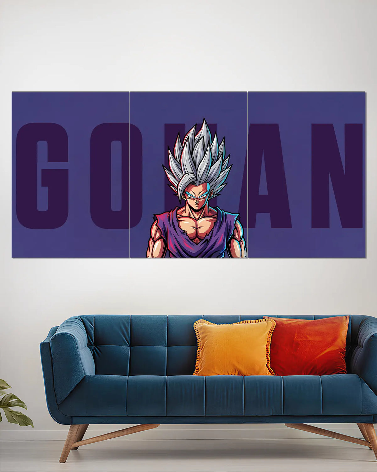 Gohan Ultra Instinct Split Wall Poster | Dragon Ball Anime Art