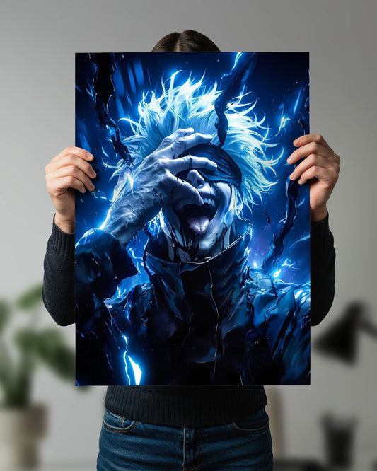 Satoru Gojo Chaos Awakening Poster | Jujutsu Kaisen Anime Wall Art