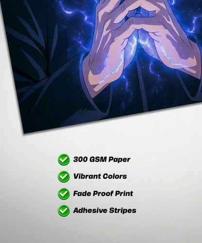 Satoru Gojo Infinity Power Poster | Jujutsu Kaisen Anime Wall Art
