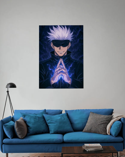 Satoru Gojo Infinity Power Poster | Jujutsu Kaisen Anime Wall Art
