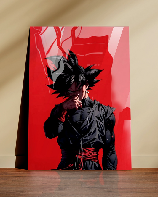Goku Black Metal Print | Dragon Ball Anime Villain Wall Art
