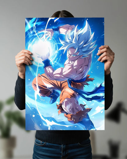 Goku Kamehameha Energy Poster | Dragon Ball Anime Wall Art