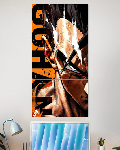 Goku Ultra Instinct Split Wall Poster | Dragon Ball Anime Art