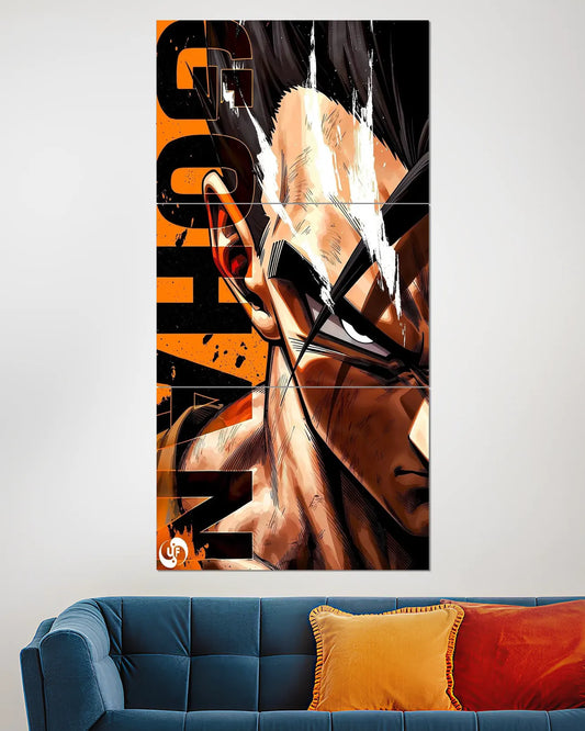 Goku Ultra Instinct Split Wall Poster | Dragon Ball Anime Art