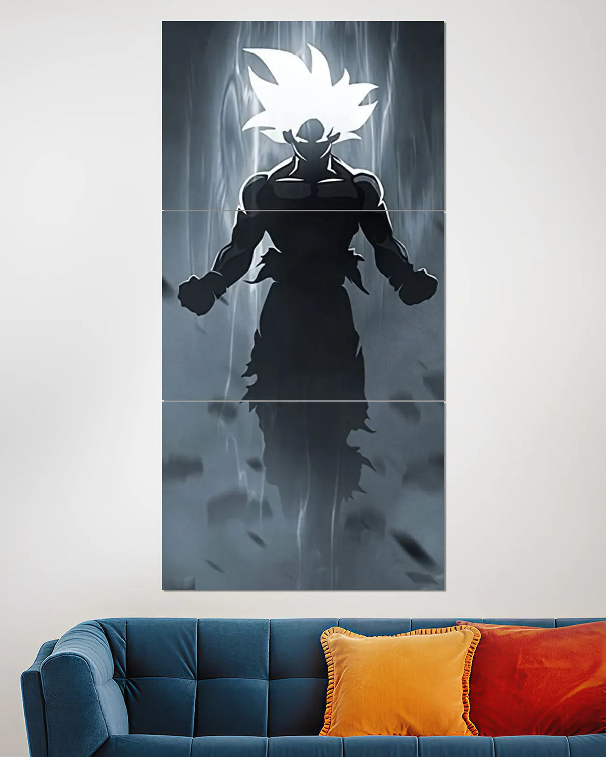 Goku Ultra Instinct White Hair Split Wall Poster | Dragon Ball Art