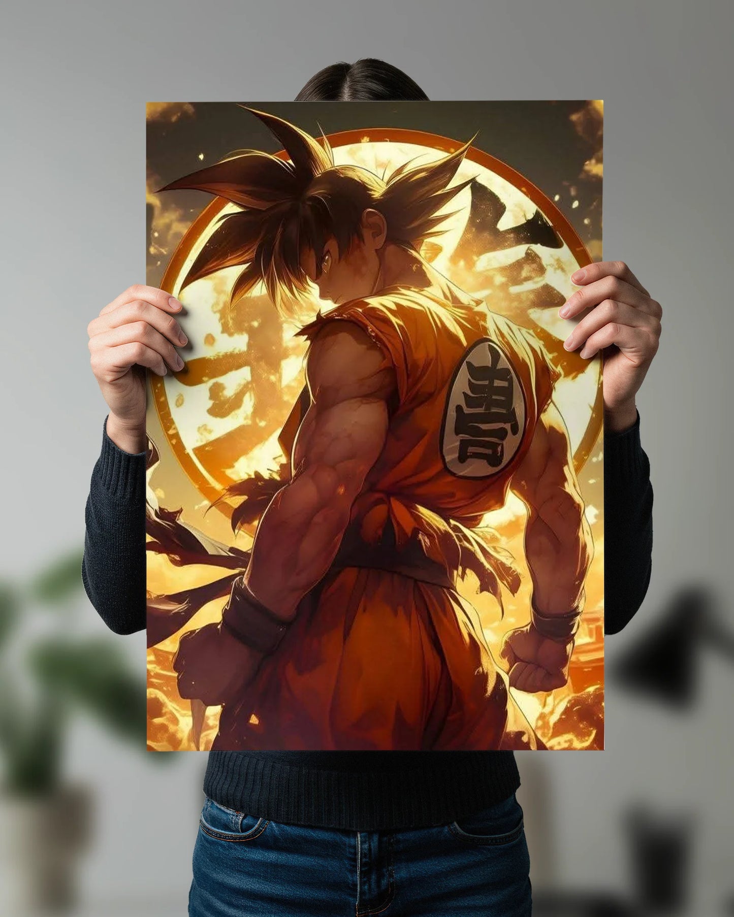 Goku Warrior Sunset Poster | Dragon Ball Anime Wall Art