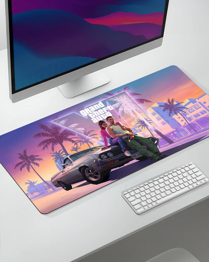GTA VI Desk Mat | Grand Theft Auto 6 Extended Gaming & Office Mouse Pad