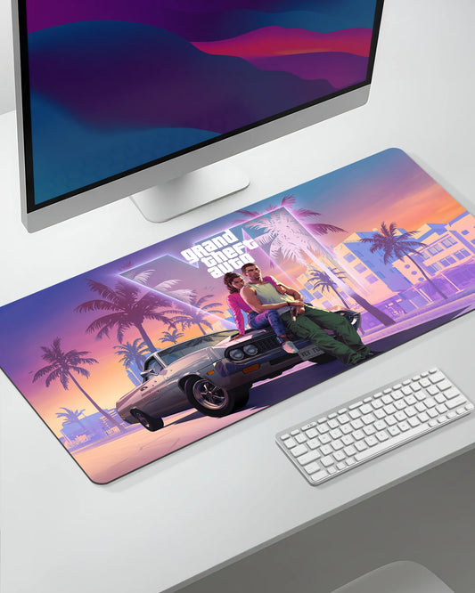 GTA VI Desk Mat | Grand Theft Auto 6 Extended Gaming & Office Mouse Pad
