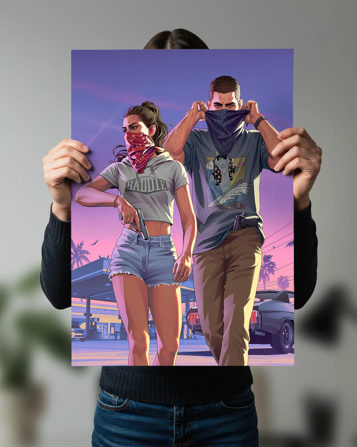 GTA 6 Jason & Lucia Wall Poster | Gaming Art