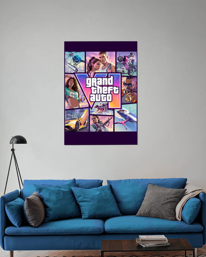 Grand Theft Auto VI Cover Art Poster | GTA VI cover art