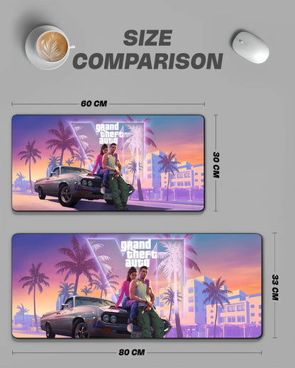 GTA VI Desk Mat | Grand Theft Auto 6 Extended Gaming & Office Mouse Pad