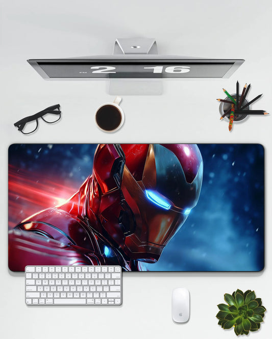 Iron Man Desk Mat | Marvel Superhero Extended Gaming & Office Mouse Pad