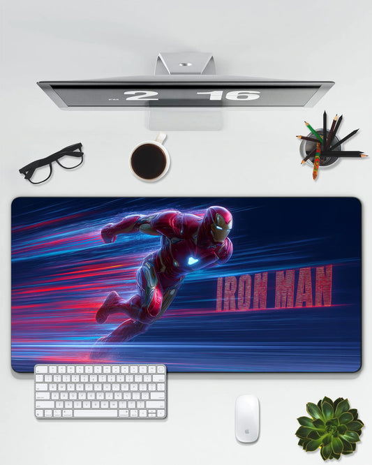 Iron Man Flight Desk Mat | Marvel Superhero Extended Gaming & Office Mouse Pad