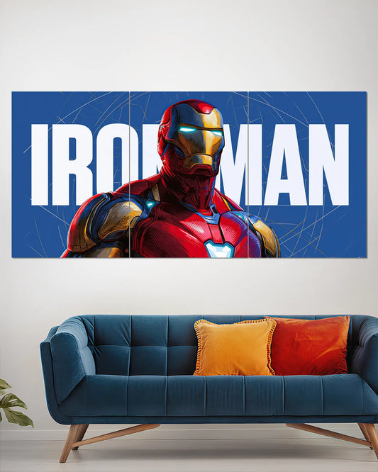 Iron Man Red & Gold Suit Split Wall Poster | Marvel Superhero Wall Art