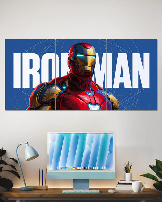 Iron Man Red & Gold Suit Split Wall Poster | Marvel Superhero Wall Art