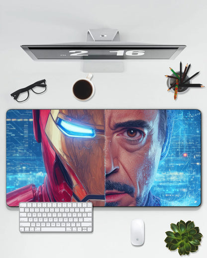 Iron Man & Tony Stark Desk Mat | Marvel Extended Gaming & Office Mouse Pad