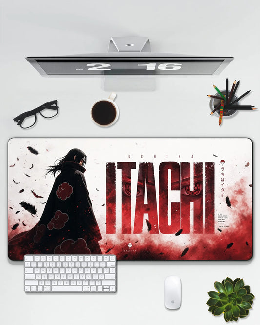 Itachi Uchiha Desk Mat | Naruto Akatsuki Extended Gaming & Office Mouse Pad