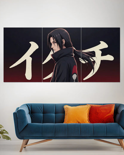Itachi Uchiha Naruto Split Wall Poster | Akatsuki Anime Wall Art