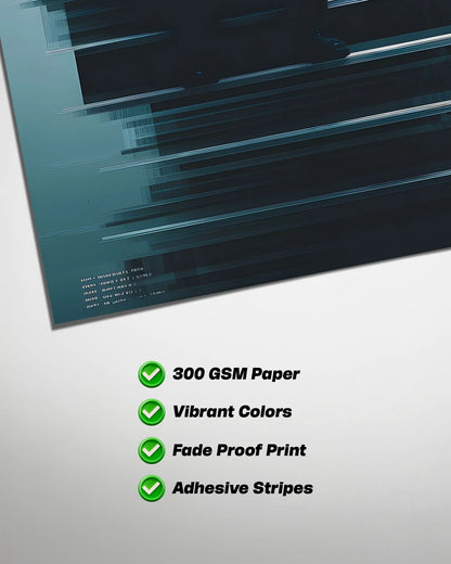 John Wick Glitch Poster | Cyberpunk Cinematic Wall Art