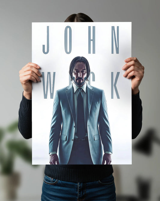 John Wick Minimal Movie Poster | Premium Cinematic Wall Art