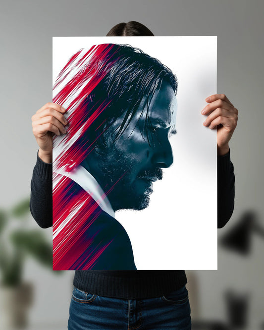 John Wick Minimal Poster | Cinematic Action Movie Wall Art