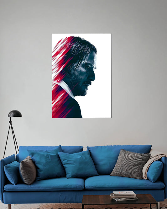 John Wick Minimal Poster | Cinematic Action Movie Wall Art