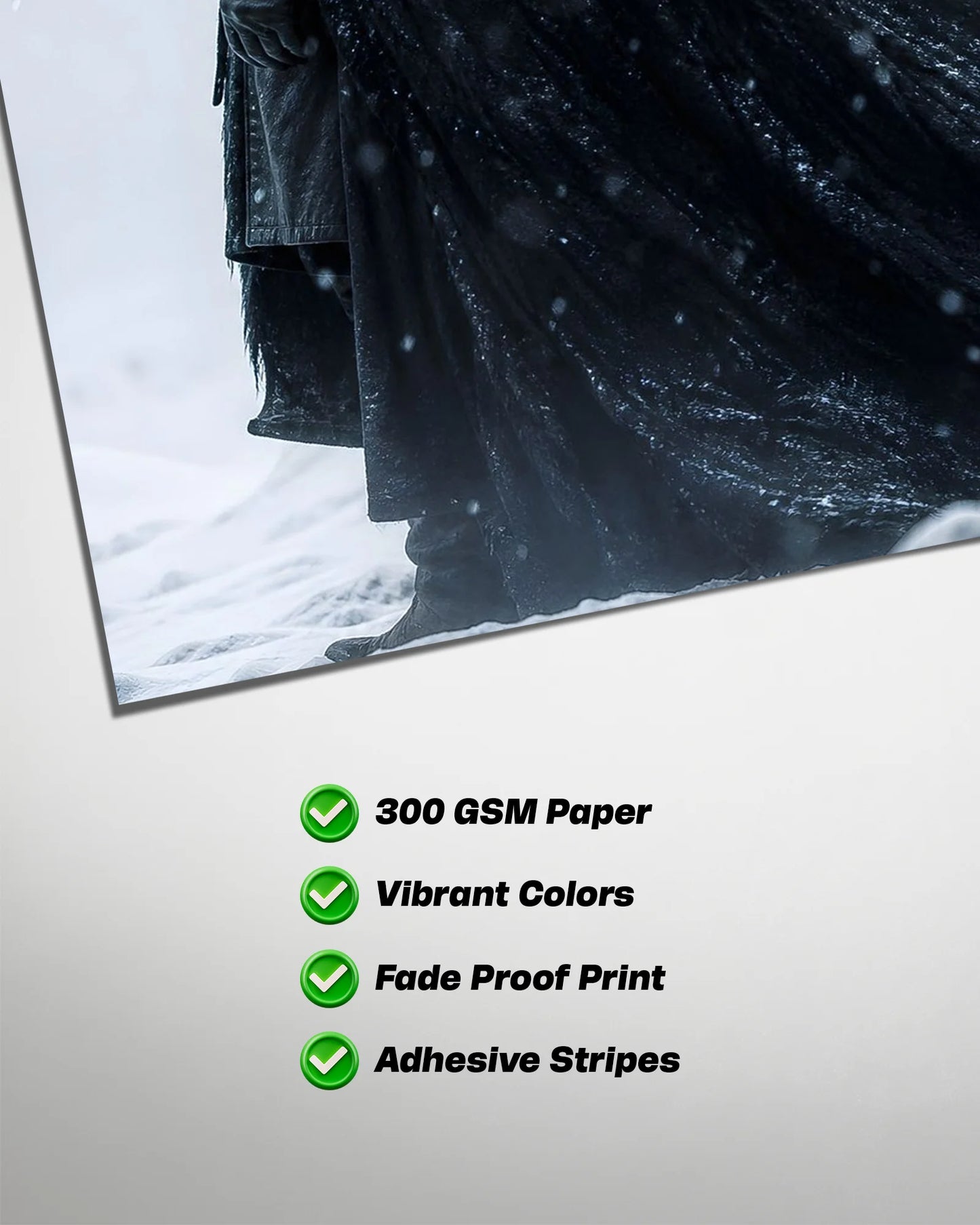 Jon Snow & Ghost Poster | Game of Thrones Premium Wall Art
