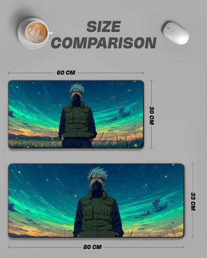 Kakashi Hatake Desk Mat | Naruto Anime Extended Gaming & Office Mouse Pad