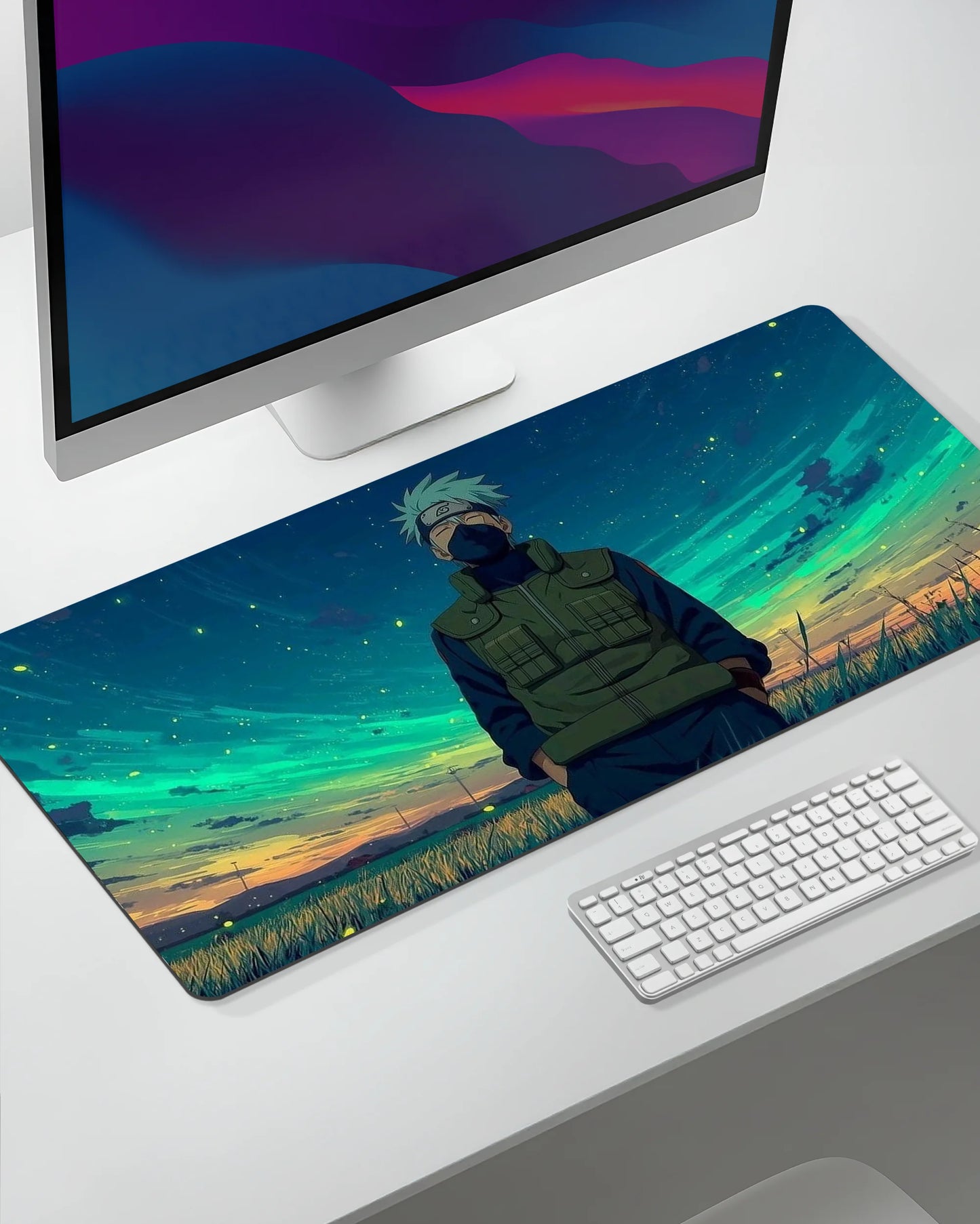 Kakashi Hatake Desk Mat | Naruto Anime Extended Gaming & Office Mouse Pad