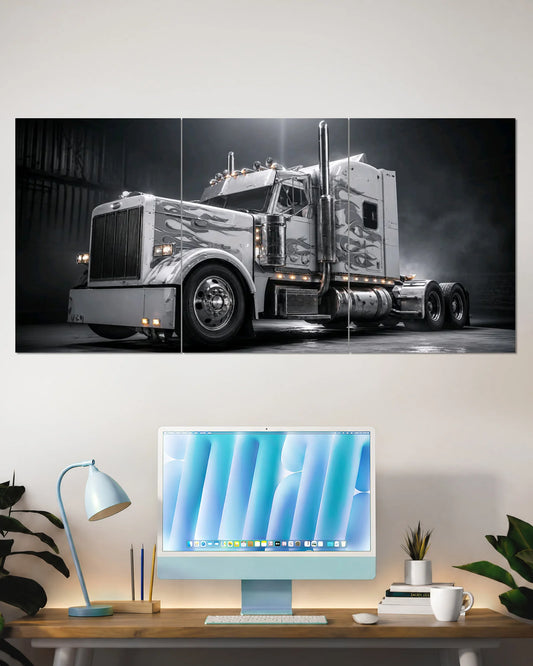 Kenworth W900 Classic White Semi Truck