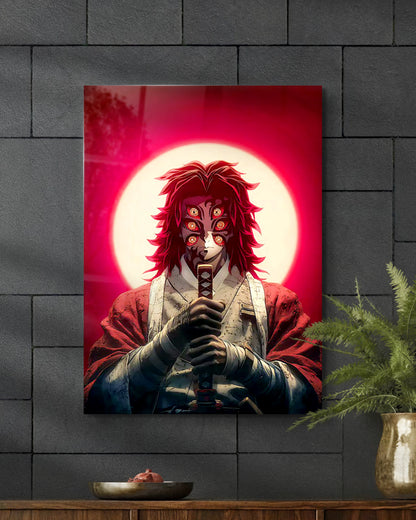 Kokushibo Moon Aura Anime Metal Poster | Demon Slayer Wall Art