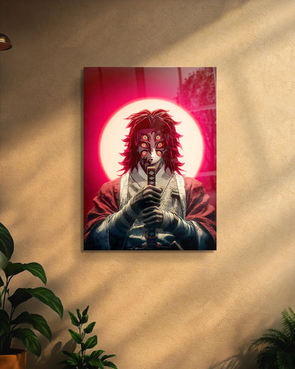 Kokushibo Moon Aura Anime Metal Poster | Demon Slayer Wall Art