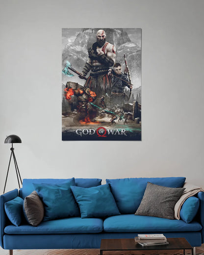 Kratos & Atreus God of War Wall Poster | Warrior Art