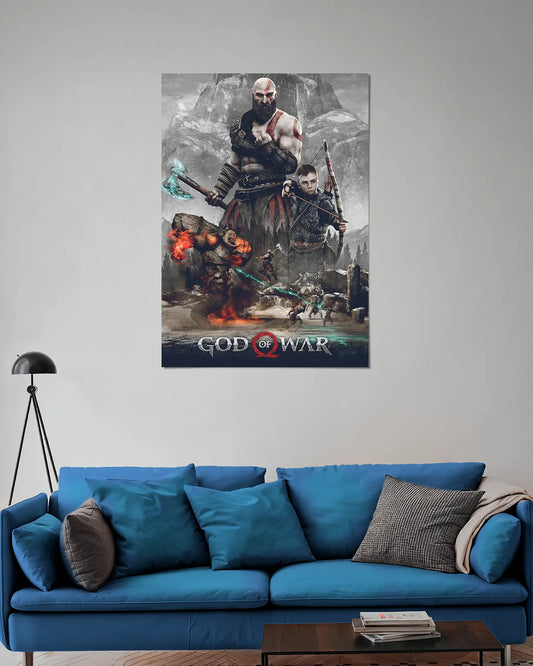 Kratos & Atreus God of War Wall Poster | Warrior Art
