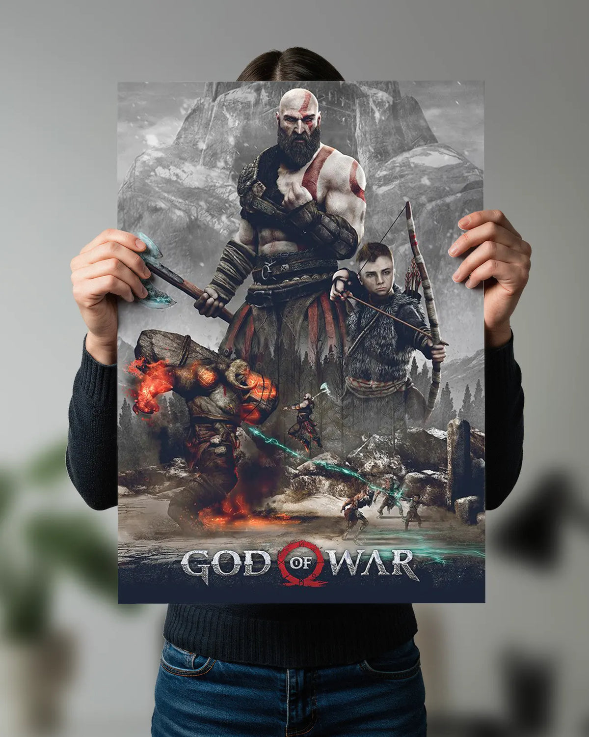 Kratos & Atreus God of War Wall Poster | Warrior Art