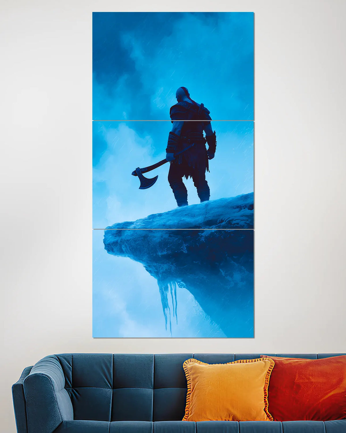 Kratos God of War Ice Axe Split Wall Poster | Gaming Wall Art