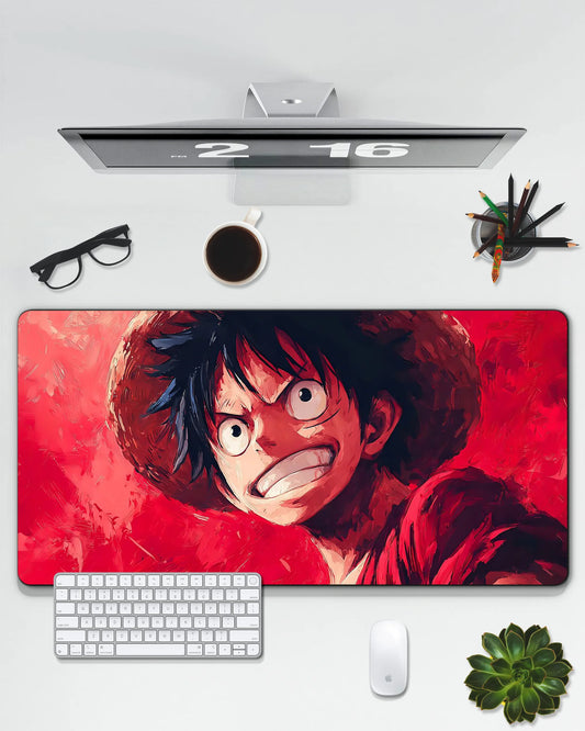 Monkey D. Luffy Desk Mat | One Piece Anime Extended Gaming & Office Mouse Pad