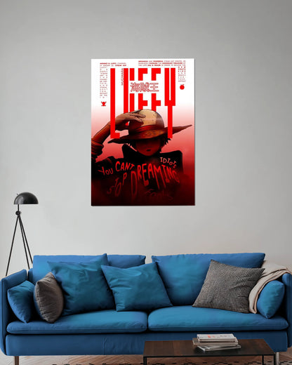 Monkey D. Luffy Pirate King Poster | One Piece Anime Wall Art