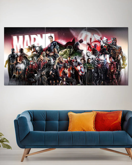 Marvel Avengers Superhero Team Split Wall Poster