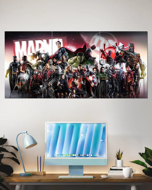 Marvel Avengers Superhero Team Split Wall Poster