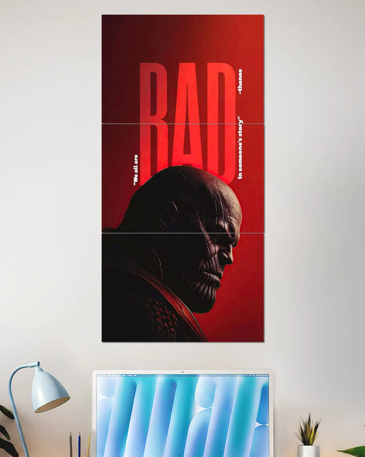 Thanos BAD Marvel Split Wall Poster | Infinity War Wall Art
