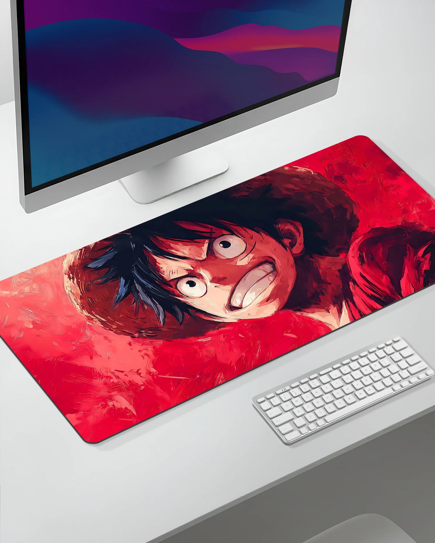 Monkey D. Luffy Desk Mat | One Piece Anime Extended Gaming & Office Mouse Pad