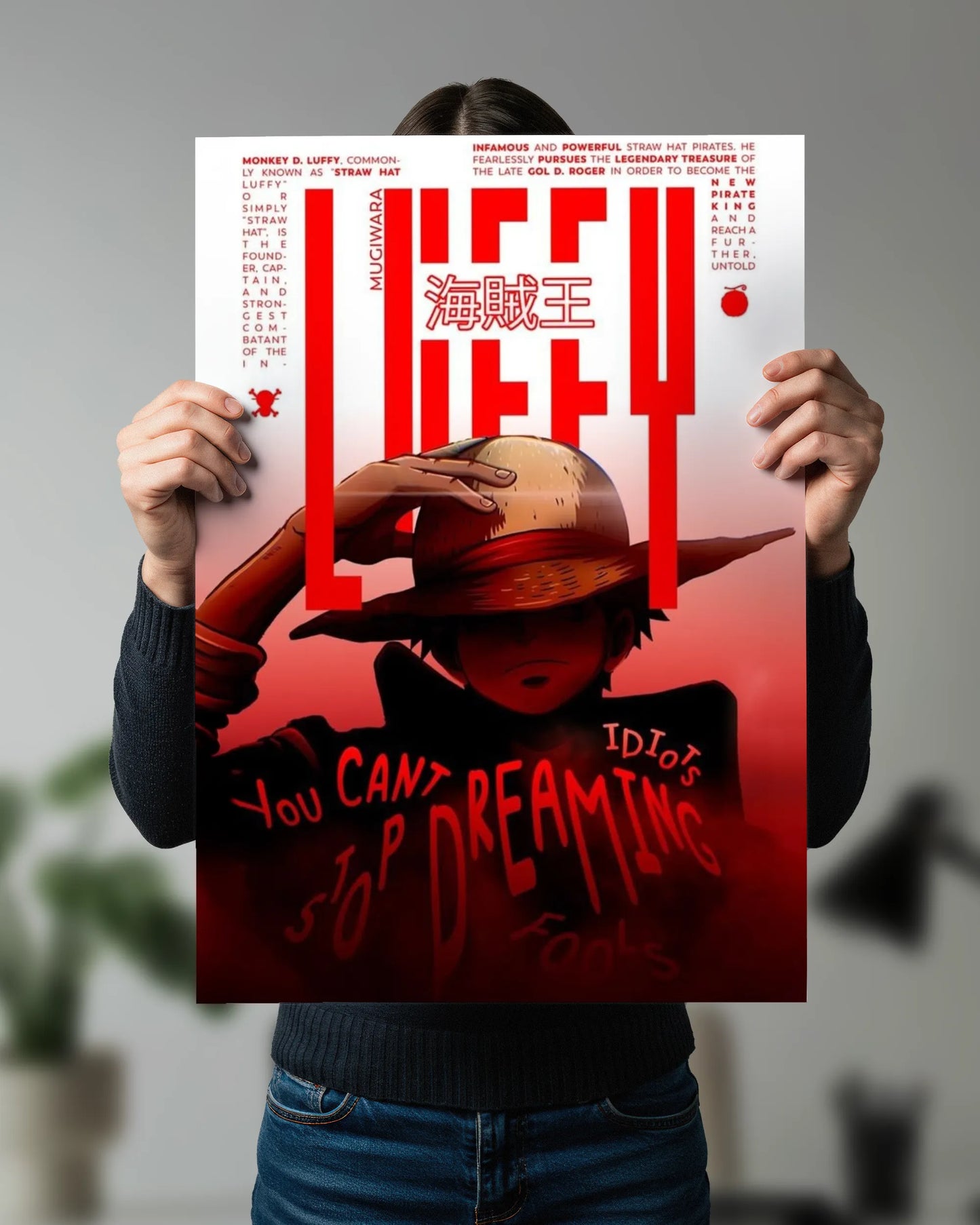 Monkey D. Luffy Pirate King Poster | One Piece Anime Wall Art