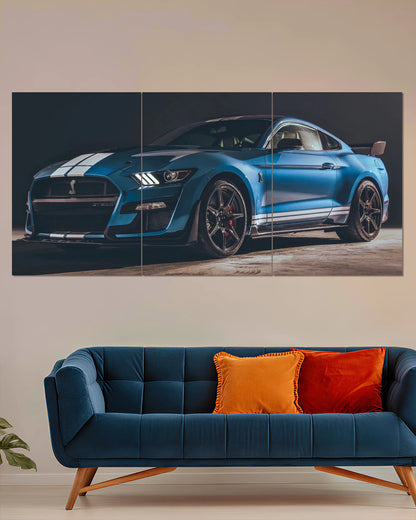 Ford Mustang Shelby GT500 Split Wall Poster | Muscle Car Wall Art
